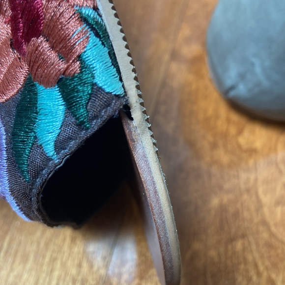 Hibou- Multi Coloured Floral stitching sandal/flats - Picture 7 of 7